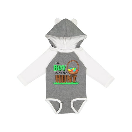

Inktastic This Boy is on the Hunt- Easter eggs Gift Baby Boy Long Sleeve Bodysuit