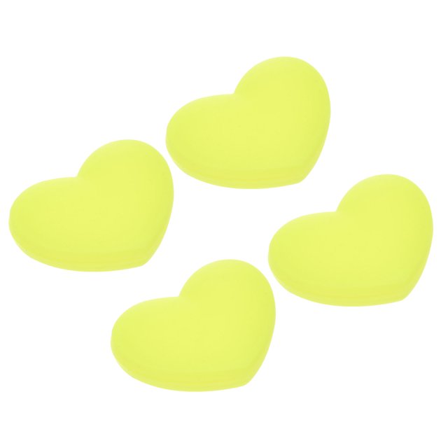Unique Bargains Tennis Vibration Dampener, 4 Pack Heart Shock Absorber Yellow