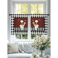 thumbnail image 4 of Kitchen Chef Sheer Curtains 45 Inch Long 2 Panels, Black And White P Vintage Laid Knife And Fork Light Filtering Rod Pocket Semi Sheer Curtains, Sheer Voile Drapes for Living Room Bedroom, 52"x45", 4 of 5