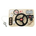 thumbnail image 2 of Kids Driving Sensory Toy, Fine Polishing Simulation Wooden Car Steering Wheel Toy Scratch Proof Educational Rounded Corners  For Pretend Play, 2 of 8