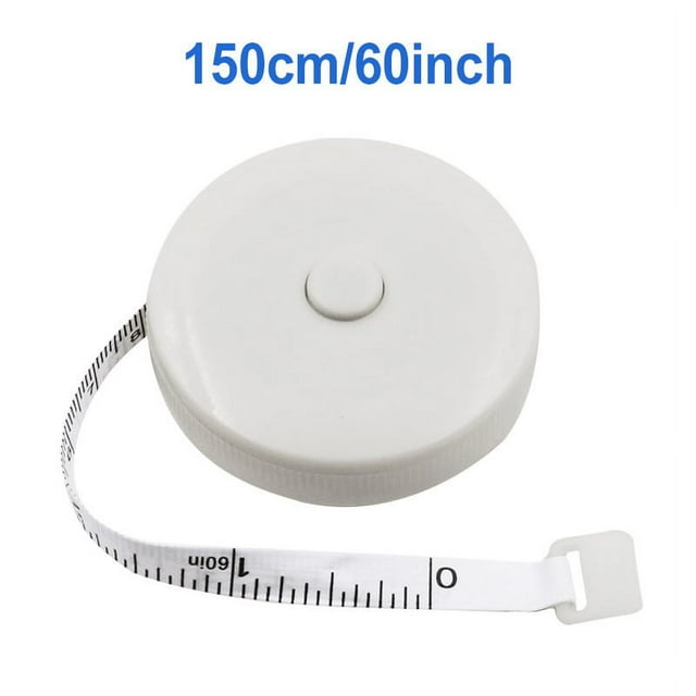 Soft Tape Measure Retractable Measuring for Body Fabric Sewing Tailor Cloth Knitting Craft Weight Loss Measurements Retractable White Dual Sided Tape Measure Body Measuring 1 Pack,White Black