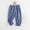 P-446 Blue, variant on Summer Casual Summer Boys' Pants Cotton Linen Strap Print Mosquito Proof Pants