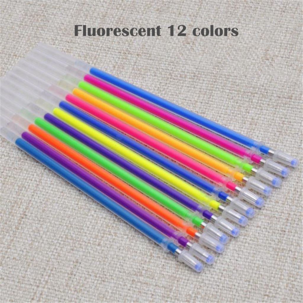 1.0mm Smooth Colorful Gel Pen Fluorescent Refills Color Cartridge Flash YC 