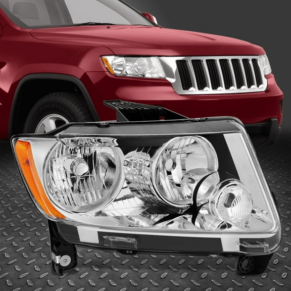 NUVISION for 11-13 Jeep Grand Cherokee OE Style Passenger Right Side Headlight Chrome