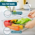 thumbnail image 3 of Stelive 10 Pack Fridge Organiser, Stackable Refrigerator Organiser Bins with Lids, BPA-Free, Kitchen Storage Containers, Clear Fridge Storage, 3 of 12
