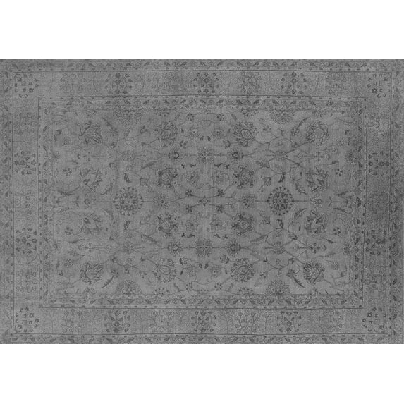 Ahgly Company Indoor Rectangle Oriental Gray Industrial Area Rugs, 2' x 4'