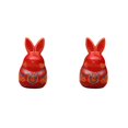 thumbnail image 3 of Advancent Chinese Animal Lucky Rabbit Statue Small Bunny Figurine for Store Decor Blanco 2piezas, 3 of 6