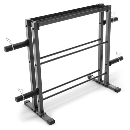 Impex DBR-0117 Marcy Steel Olympic Sized 3 Level Combination Weight, Kettle Ball, and Dumbbell Storage Rack for Home Gym, Holds up to 1,000 Pounds
