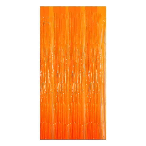 Cortina de borlas fluorescentes de plástico con diseño de macarrones, para fiestas de cumpleaños, como fondo para fotomatón, fácil de colgar, decoración festiva