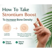 AlgaeCal Strontium Boost - Clinically Supported to Increase Bone Density in 6 months when paired with AlgaeCal Plus, Strontium Citrate, 1-Month Supply