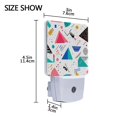 thumbnail image 4 of Yayeee LED Night Light for The Home Plug in With Light Sensors 2 Pack, Green Retro Triangles, 4 of 6