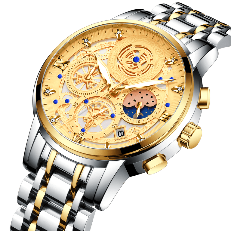 ZUNPAI Watches for Men Multifunction Chronograph Quartz Analog