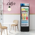 thumbnail image 4 of 26 in. Commercial Merchandiser Refrigerator with LED Lights, 15 Cu. Ft. in Black (KM-MDR-1GD-15C), 4 of 5