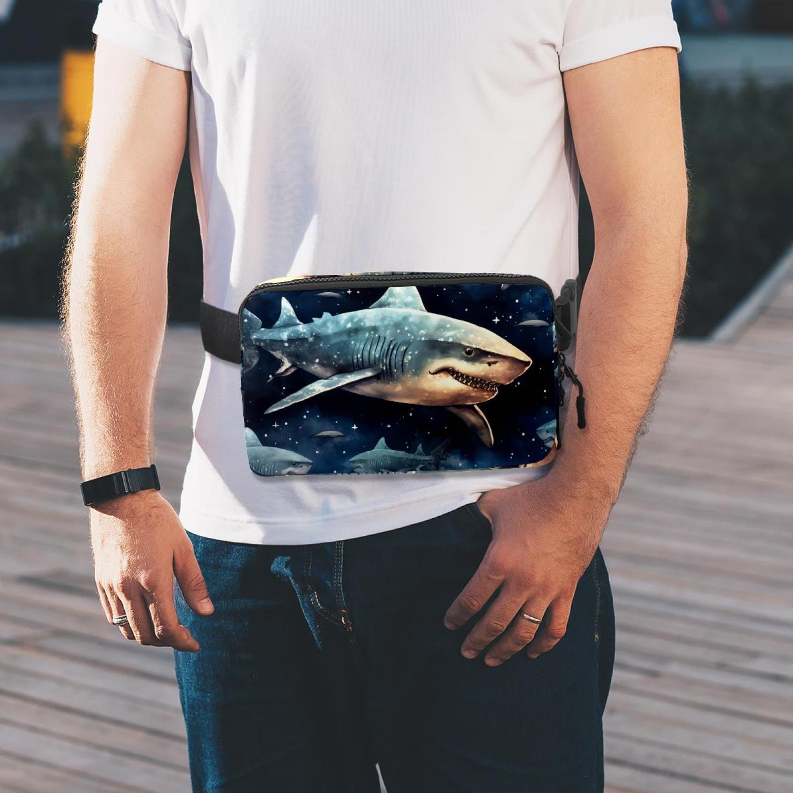 Star Shark Unisex Lightweight Adjustable Crossbody Bag with Extension Strap - Waist Pack, Waist Pack, Fanny Pack