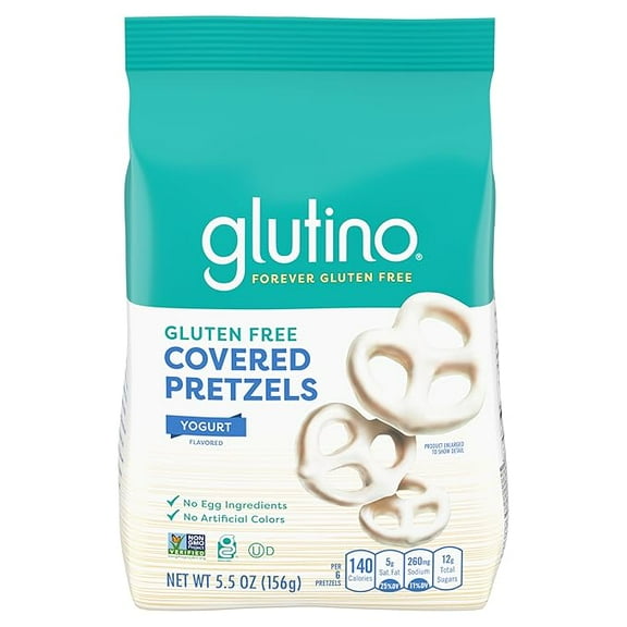 Glutino Gluten Free Yogurt Covered Pretzels, 5.5 oz ( Pack of 3 )