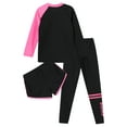 thumbnail image 4 of iiniim Kids 3 Piece Long Sleeve Swimsuits Rash Guard Swimwear UPF 50+ Swim Shirt Legging Pants Bathing Suit Pink 8-10, 4 of 7