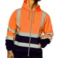 thumbnail image 1 of Manteau de Travail Unisexe Sécurité à Bande Réfléchissante Chandails à Capuchon Veste, 1 of 7