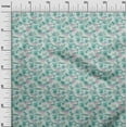 thumbnail image 3 of oneOone Tissu Polyester Spandex Vert Sarcelle Poussiéreux Matériel de Robe Tropical Tissu Imprimé au Mètre 56 Pouces de Large, 3 of 4