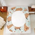 thumbnail image 5 of Homewish Cartoon Capybara 3pcs Twin Sheet Sets for Preppy Children Kids,Kawaii Animal Twin Fitted Sheet,Chic Floral Flowers Breathable Flat Sheet,Microfiber Bedroom Decor, 5 of 7