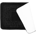 thumbnail image 2 of Bath Set 3 Piece Anti-Slip Backing Black Patchwork Pattern Bathroom Mat (18"X29"), Large Contour Mat (18"X19"), Toilet Seat Lid Cover (18"X18"), 2 of 4