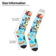 thumbnail image 3 of Saiise Bluey Funny Socks Men Women Boys Kids Adults Novelty Graphic Crew Tube Socks Crazy Design Casual Dress Socks for Sports,Running,Travel, 3 of 7