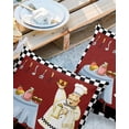 thumbnail image 3 of Chef with Food Knife Fork Red Pattern Outdoor Pillow Covers Waterproof Throw Pillow Cover 16x16in Set of 2,Square Decorative Pillowcases Cushion Case for Patio Sofa Couch,Buffalo Plaid Frame, 3 of 7