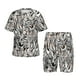 thumbnail image 1 of Balery Leopard And Zebra Conjunto de Pijama Infantil de Manga Corta con Estampado – Ropa de Dormir de Algodón Suave-Large, 1 of 6
