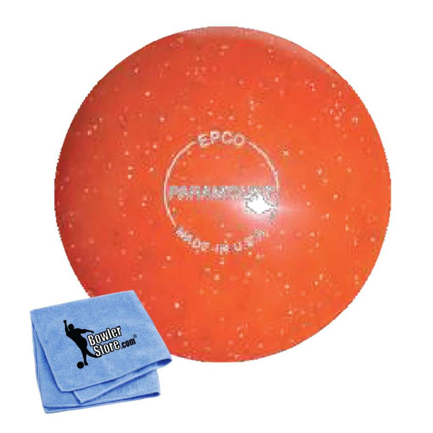 EPCO Duckpin Bowling Ball- Speckled House Ball - Orange (4 7/8 inch- 3lbs. 12 oz.) 1 Ball