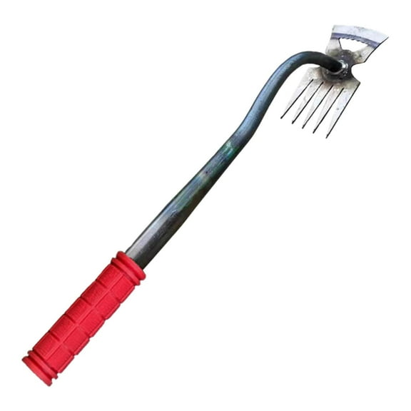 Vsenkes Weeds Puller Sturdy Garden Weeding Tool for Farm Courtyard Digging Vegetables 5 Tines