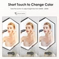 thumbnail image 3 of 34"x 24" Bathroom LED Mirror Medicine Cabinet with Lights, Recessed or Wall Mounted Bathroom Vanity Mirror with 2 Adjustable Storage Shelves, Defogger, Dimmable, Memory Function,Black, 3 of 8