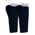 thumbnail image 3 of BadPiggies Womens 100% Cotton Thigh Long Stockings Lace High Over Knee Socks Winter Warm Hose (1 Pair, Navy), 3 of 6