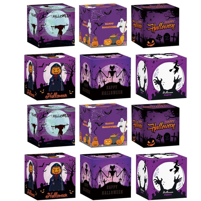 Halloween Decoración Accesorios de Halloween Decoración, empaques de dulces y refrigerios, decoración de escena de caja de papel tridimensional, artículos para fiestas, cad(Buy 2 save 10%)