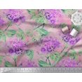 thumbnail image 3 of Soimoi Moss Georgette Fabric Flower & Leaves Watercolor Print Fabric by Yard 42 Inch Wide, 3 of 3