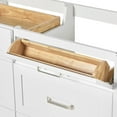 thumbnail image 6 of Ariel Monroe 67 Inch Single Rectangular Sink Bathroom Vanity With Pure White Quartz Countertop 1.5 inch Edge In White, 6 of 7