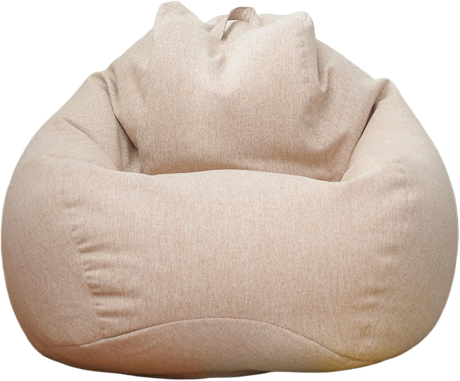 Bean Bag Chair Cover:(No Filler) Stuffed Animal Storage Bean Bag Covers,Soft Cotton Linen Beanbag Chair Cover,Washable Bean Bag Chairs for Kids Adults (Dark Blue, S:27-32inch)