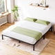 thumbnail image 3 of 12 - pulgada negra tamaño completo metal platform marco de cama con almacenamiento, steel slat support, heavy - duty, no box spring, 3 of 7