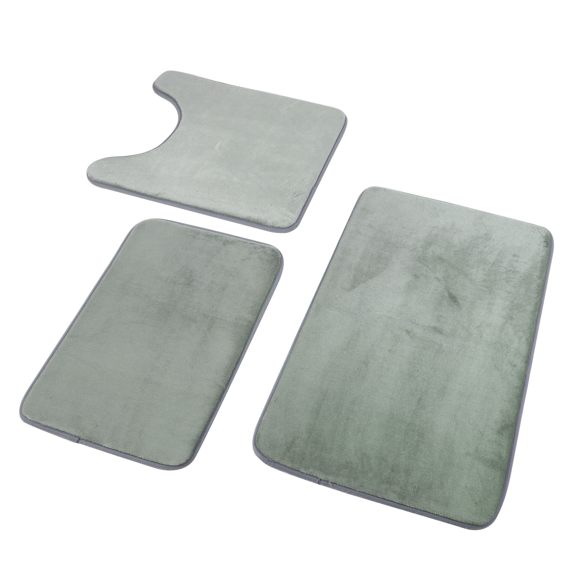 YouLoveIt Bath Mat Set, Bathroom Rugs for 3 Pieces Toilet Mats, Soft Comfortable Non-Slip Floor Mats Water Absorbent Bath Rug for Bathroom, Shower, and Tub