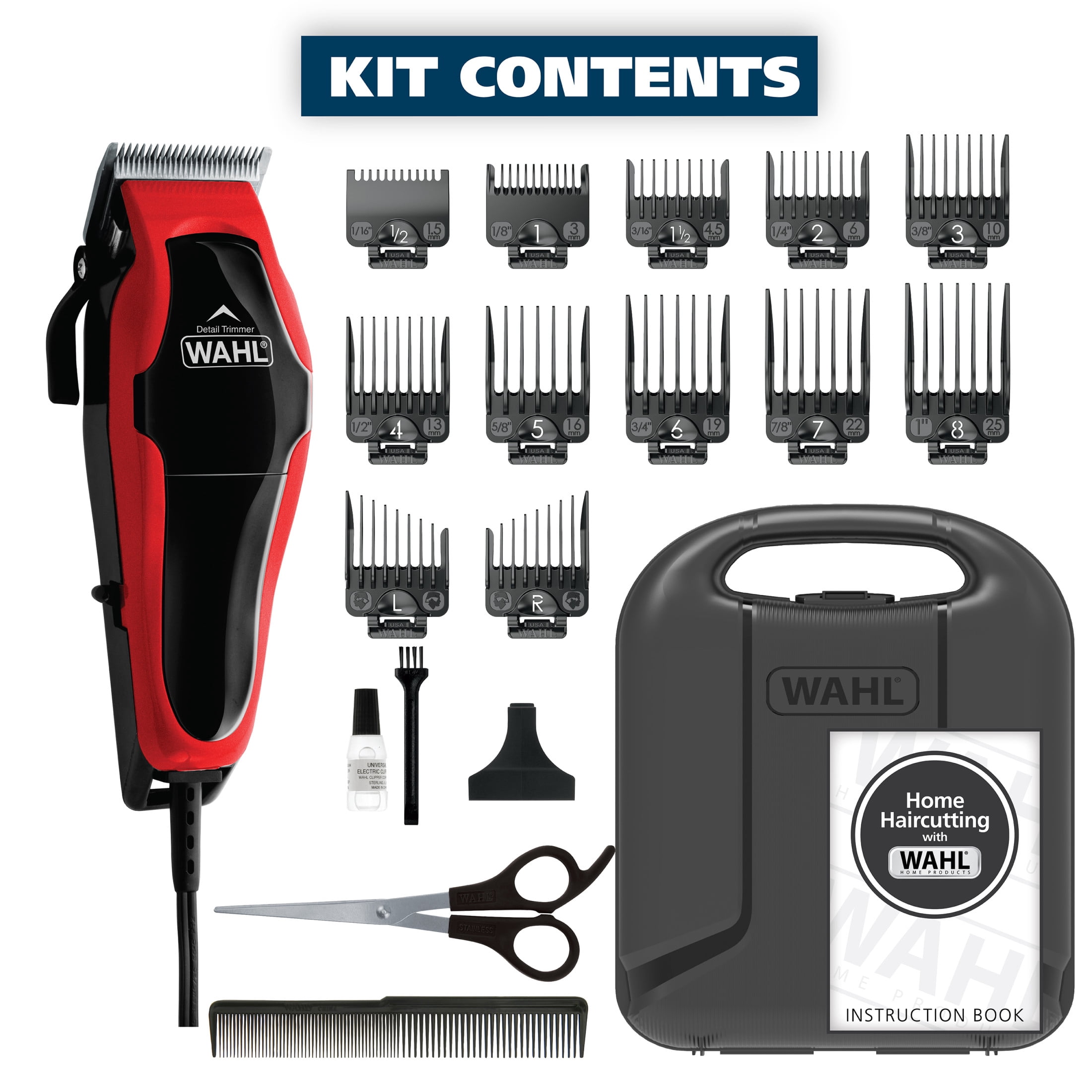 Wahl Clipper Clip 'N Trim 2 in 1 Hair Cutting Corded Clipper/Trimmer for Men and Women Kit 79900-1501