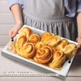 thumbnail image 5 of 3 Pieces Rustic Wooden Serving Trays with Handles Farmhouse Food Serving Trays Vintage Wooden Food Trays Platters Nesting Decorative Trays for Coffee Table Party Kitchen Decoration Rustic Maple, 5 of 5