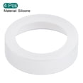 thumbnail image 3 of Uxcell 67mm ID Anti-slip Bottom Sleeve Cover Water Bottle Boot White 4 Pack, 3 of 5