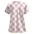 thumbnail image 5 of COMVALUE Scrub Tops for Women Plus Size Stretch V Neck Short Sleeve Nursing Scrub Shirts Lightweight Medical Uniform (Pink, L), 5 of 5