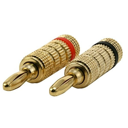 eDragon High-Quality Gold Plated Speaker Banana Plugs Closed Screw (Best Banana Plugs For Speaker Wire)