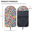 thumbnail image 6 of Garronmavis 1 PC Colorful Leopard Print Front Car Seat Towel Cover Waterproof Stain Resistant Easy Installation Universal Fit Auto Interior Decor for Most Cars SUV Trucks Sedan Van, 6 of 8