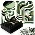 thumbnail image 2 of Ambesonne Mid Century Modern Jigsaw Puzzle, Leafy Abstract, Heirloom-Quality Fun Activity for Family Durable Cardboard, 1000 pcs, Pale Green Dark Grey, 2 of 5