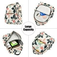 thumbnail image 5 of FORMRS Mini Backpack Purse for Women Quilted Travel Daypack Casual Shoulder Bag, Black Retro Flower, 5 of 7