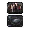 thumbnail image 3 of 3-Piece Travel Toiletry Set with Hanging Bag Cosmetic Pouch & Brush Roll for Travel Gym Camping A Skull, 3 of 9