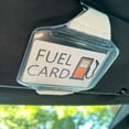 thumbnail image 6 of Heavy Duty Visor Fuel Card Holder with Clear Vinyl Pocket - Truck & Car Accessories for Interior - Drivers License, Auto Insurance Card & Fleet Vehicle Gas Log Storage by Specialist ID (Black), 6 of 8