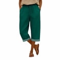 thumbnail image 4 of Workout Casual Pants for Women Linen Pants Summer Wide Leg Pants Elastic Waist Pants High Waisted Pants Casual Beach Trousers Pants Xxxl, 4 of 6