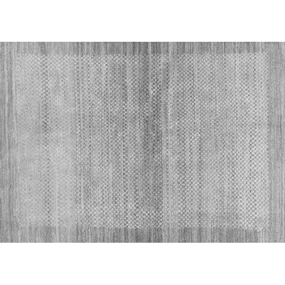 Ahgly Company Indoor Rectangle Abstract Gray Modern Area Rugs, 4' x 6'