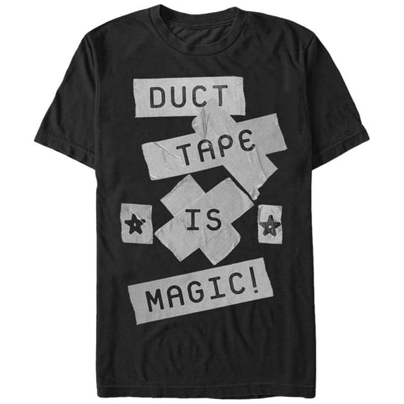 Men's Lost Gods Duct Tape is Magic  Graphic Tee Black Large